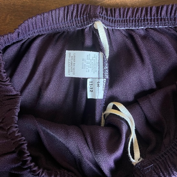 Vintage Two Piece Pants and Top Set Purple and Check Pattern 70s 80s - Picture 10 of 15